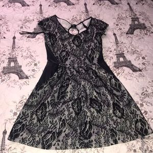 A black white dress